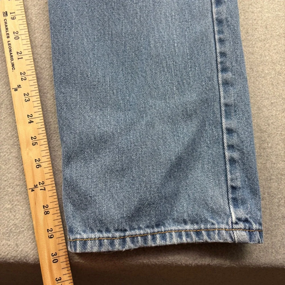 Levi's 505 Jeans Mens 40x30‎ Light Wash Straight Leg Denim Thigh & Wallet Fade